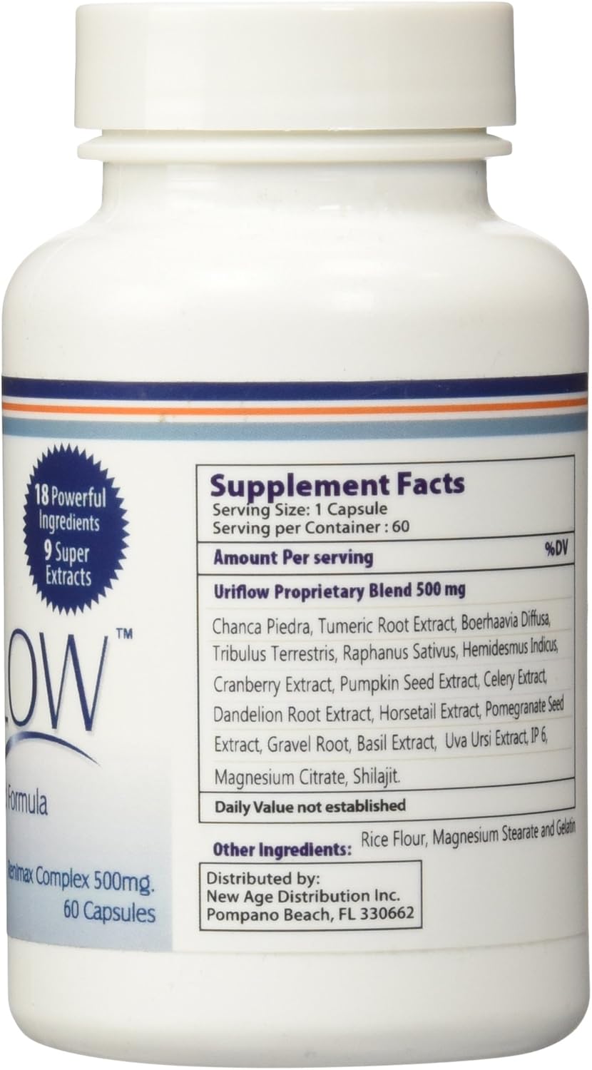 (1) Uriflow Natural Treatment for Kidney Stones - 60 Capsule: Health & Personal Care