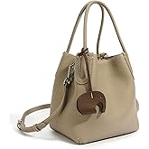 JANLOVE Leather Bucket Bags for Women, Bucket Purse
