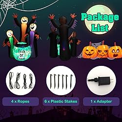 Tangkula 8 FT Inflatable Halloween Witches Holding