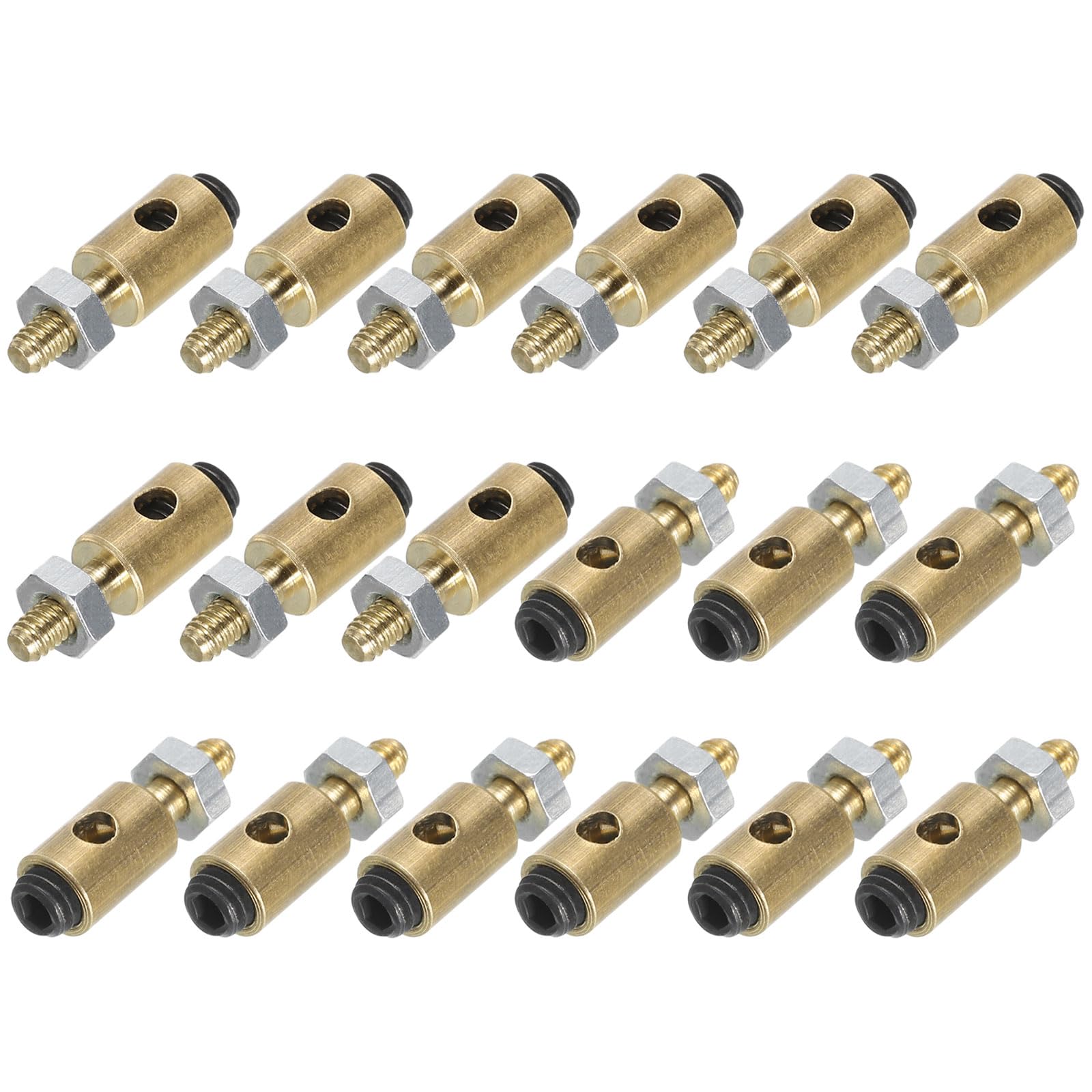 sourcing map Linkage Stoppers Connecting Servo Arm,Adjustable Push Rod with Nut and Screw for RC Airplane,D4x1.8mm 18Pcs — image 1