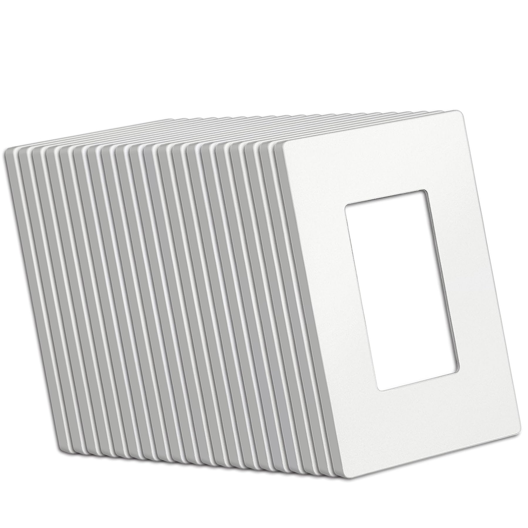 20 Pack USWP4 Matte White Series 1-Gang Decorator Screwless Wall