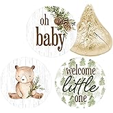 Woodland Bear Baby Shower Favor Stickers for Chocolate Kisses Party Favor Candy Labels - 180 Count