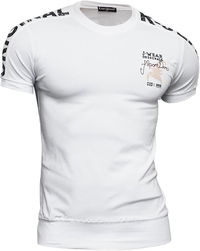 D&R Fashion Men's Superb Athletic Cut Crew Neck T Shirt Fitness Slim