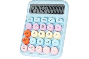 DANRONG Mechanical Switch Calculator with Big Buttons, Calculators Desktop, 12 Digits, Large LCD Display, Desk Calculator, Cu