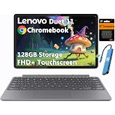 Lenovo Chromebook Duet Gen 9 11" Tablet, 2-in-1 Laptop, 4GB RAM, 128GB | (64GB eMMC + 64GB SD Card), FHD+ Touchscreen, 8-Core