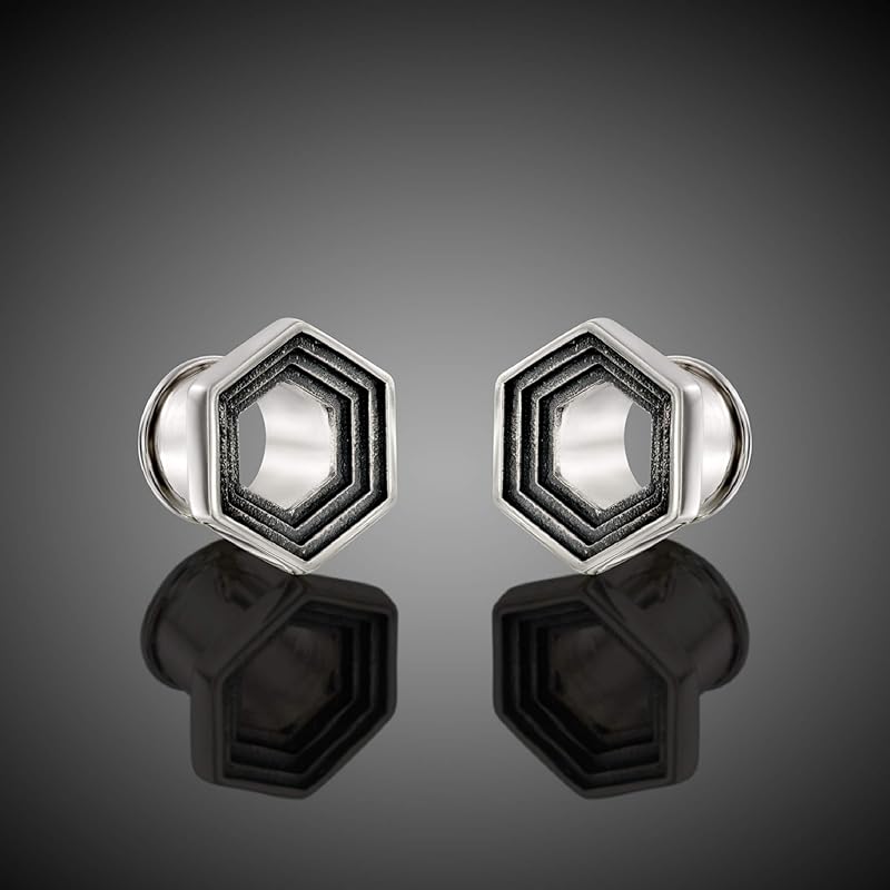 Sterling Silver Ear Tunnels, Silver Plug Gauge Jewelry, 8mm