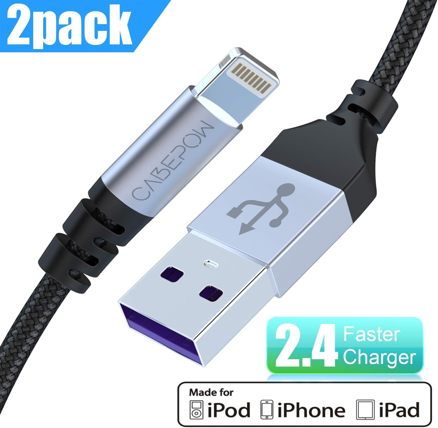 iPhone Charger 6 ft, [Apple MFi Certified] 6 Foot iPhone