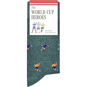 The World Cup Heroes Socks - Funny Soccer Men's Socks - Soccer Gift for Men | 1 x Pair, Size 8-13, Green, Premium Cotton Blen