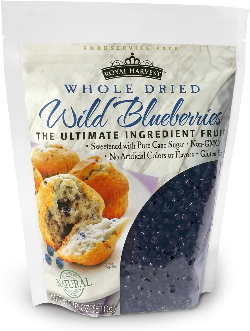 Royal Harvest Whole Dried Wild Blueberries, 18 Ounce