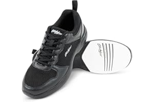 KR Strikeforce OPP Lite Black Athletic Right or Left Handed Bowling Shoes for Men - Medium & Wide Options Available
