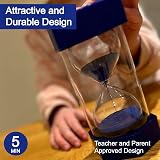 Temple Lodge Jumbo Sand Timer for Kids 5 Mins Blue Visual Learning Tool view 5
