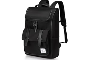 Backpack for men,Vaschy Vintage Water Resistant Daypack Rucksack College School Backpack with Padded 15.6 inch Laptop Compart