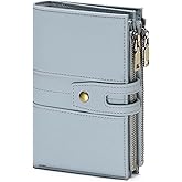 GAEKEAO Small Wallets for Women RFID Blocking Leather Trifold Clutch Wallet Credit Card Holder Wallet Card Case Purse with ID Window