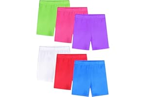 BOOPH Girls Bike Shorts Kids Dance Cartwheel Shorts Under Dress for Toddler Girl 2-10 Years 6/8 Pack