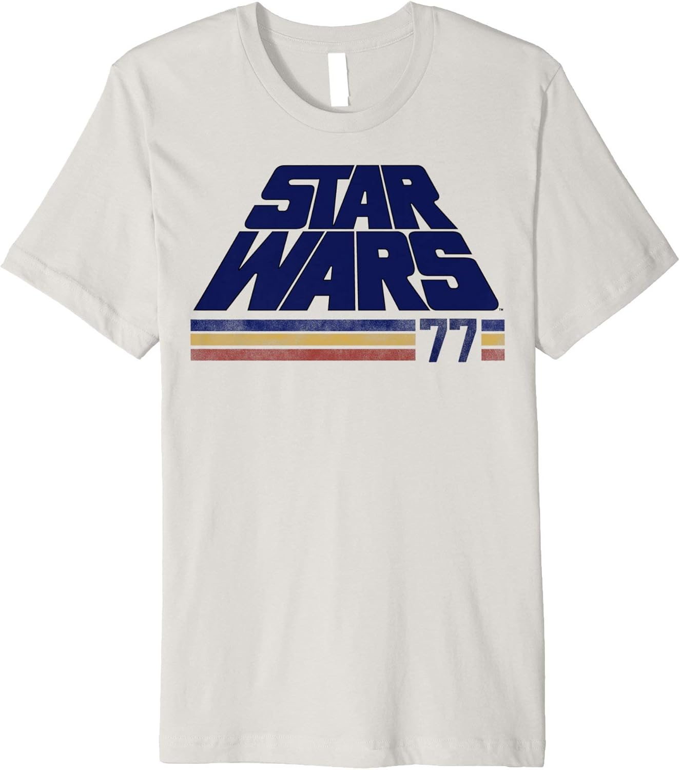 Star Wars Classic Retro Logo Striped '77 Premium TShirt Clothing