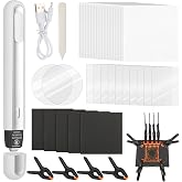 LemonRoad 52 Pcs Trade Card Flattening Kit Sports Card Repair Cleaning Tool | Include 1 Thermal Pen 2 Clear 6'' Acrylic Sheets 8 Plastic Clamps 5 Pads 1 Bone Folder 10 PC Sheets 25 Heat Paper