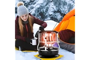 Kerosene Heater Indoor, 9000 BTU, Portable Use, Black - Cordless Heater for Home, Garage, Basement, and Camping