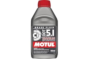 Motul DOT 5.1 Synthetic Brake Fluid - Non-Silicone Based Formula, 500ml Bottle (100951)