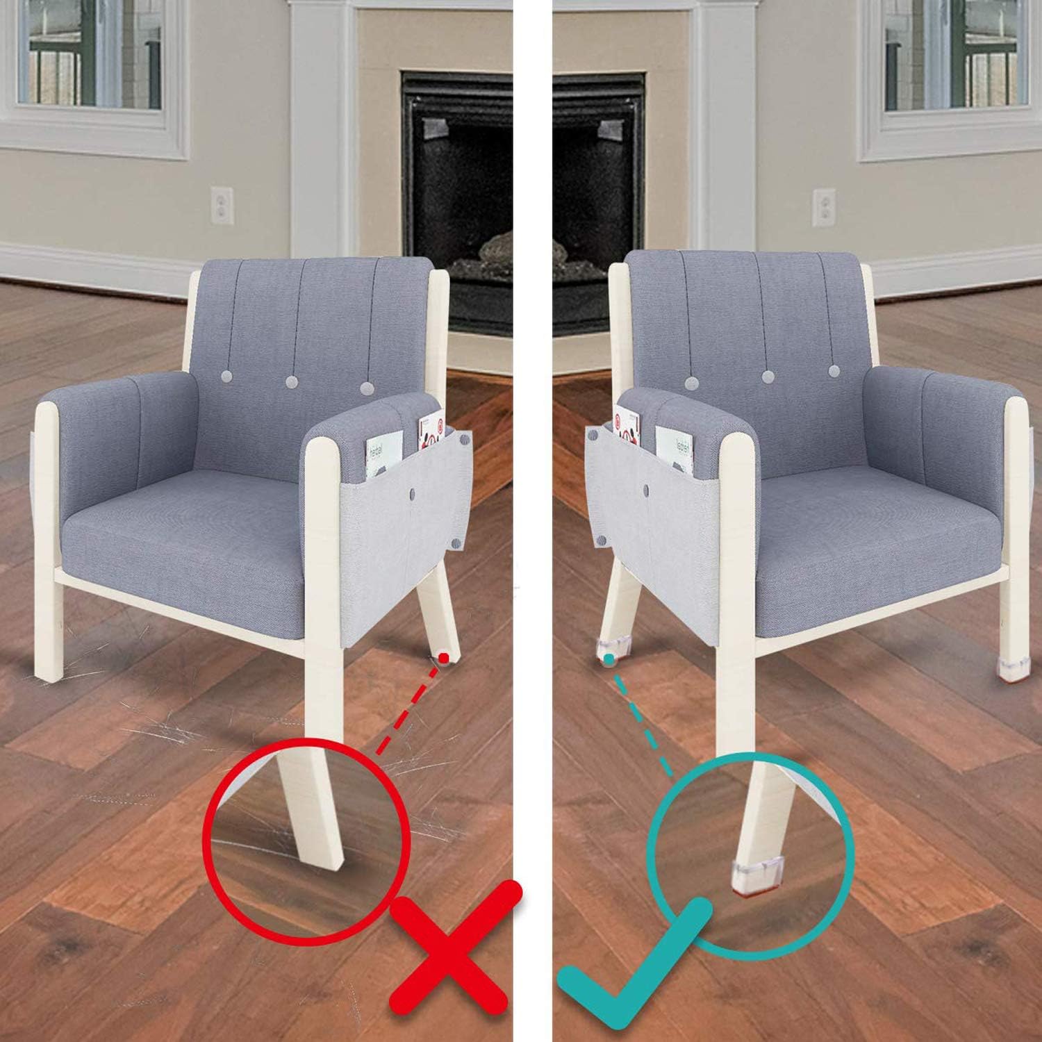 protectores de suelos cuadrados 8/16/24/32/48 piezas Fundas para patas