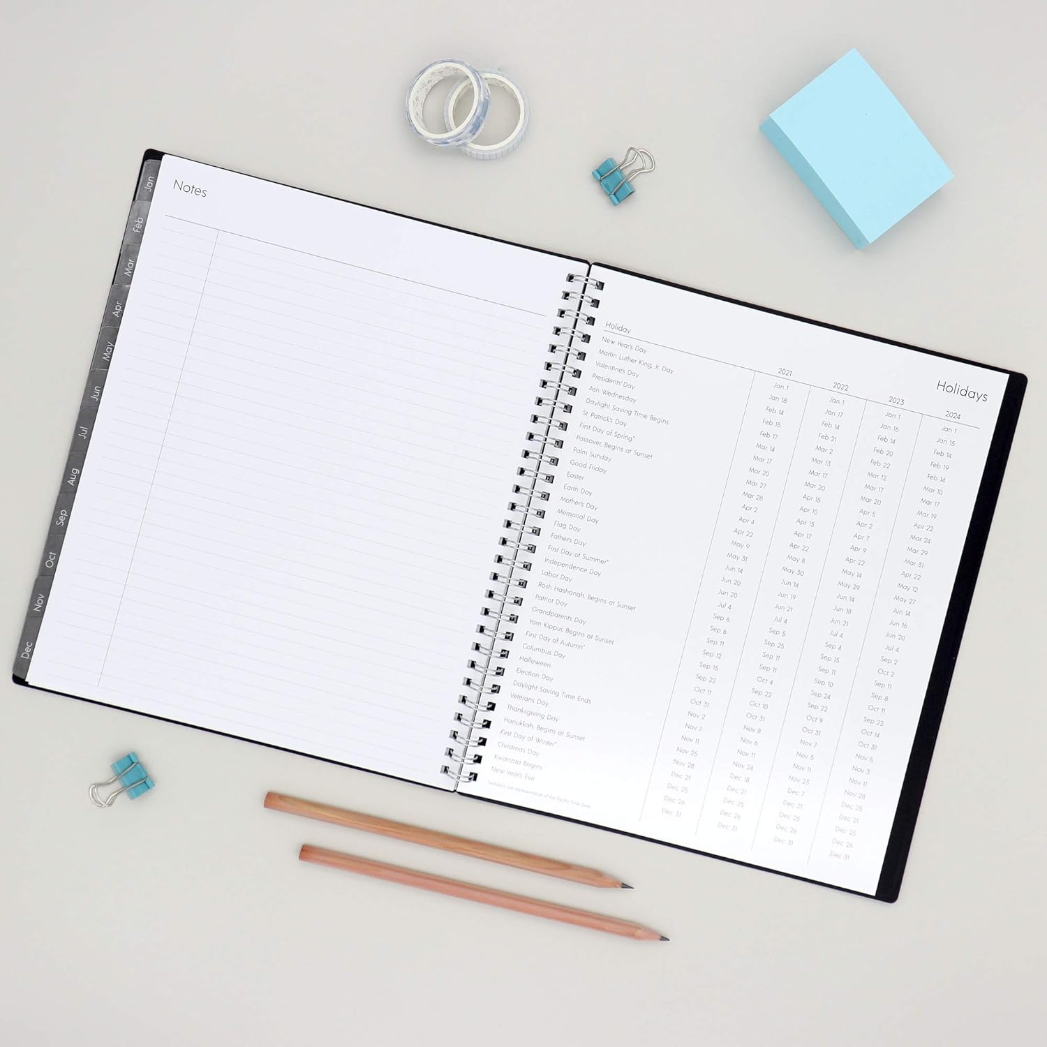 Blue Sky 2021 Monthly Planner, Flexible Cover, Twin-Wire Binding, 8" x 10", Enterprise (124099) : Office Products
