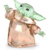 Swarovski Star Wars The Mandalorian, The Child Crystal Figurine, Teal and Brown Crystals