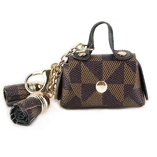 BADETI Retro Fashion Tassels PU Leather Coin Pouch Mini Key Chain