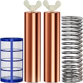 Troxlly Pool Ionizer Copper Replacement Kit (Enhanced Thickened Copper Rod) - 2PCS Replacement Copper Anodes 4.13 x 0.98 Inch Universal Fit for Solar Ionizer, Complete Set with All Accessories