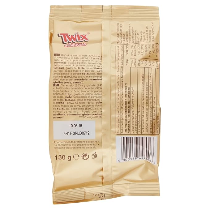 TWIX mini barritas chocolate con leche bolsa 130 gr: Amazon.es: Alimentación y bebidas