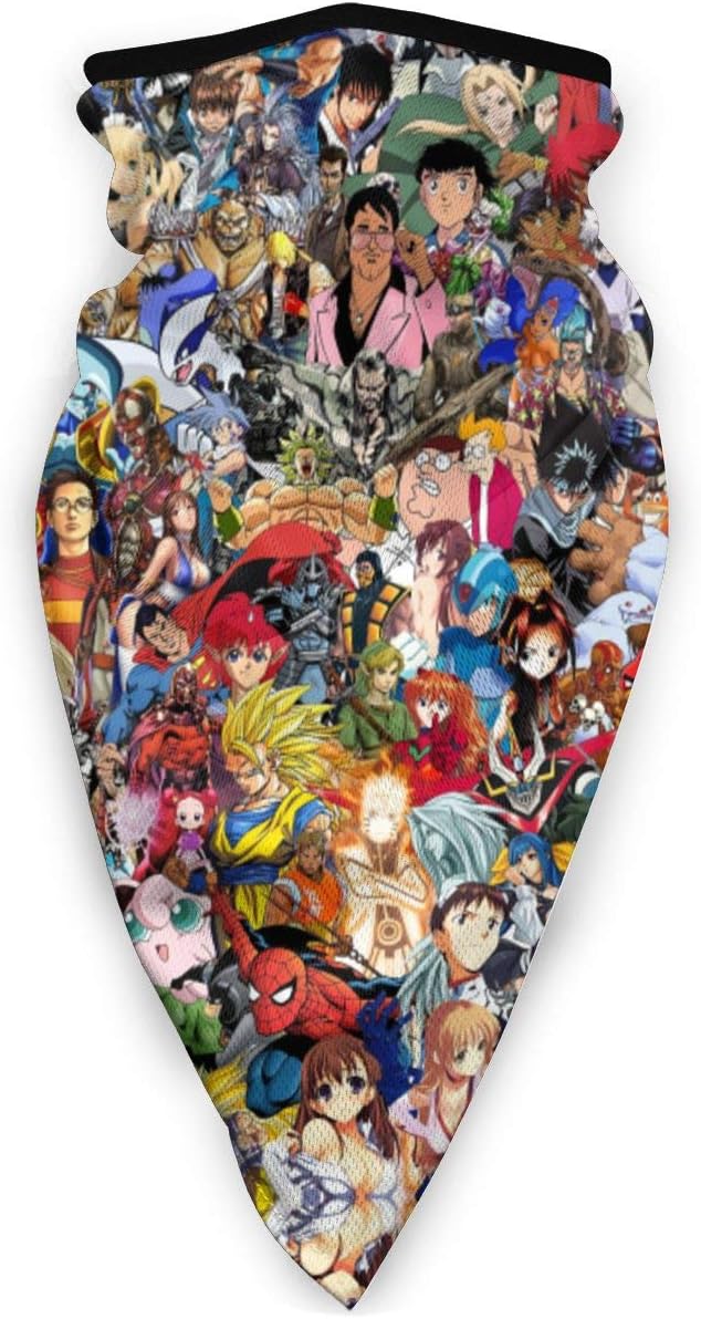 Cartoon Anime Balaclava Multifunctional Headbands Scarf Windproof Sports & Casual Headwears