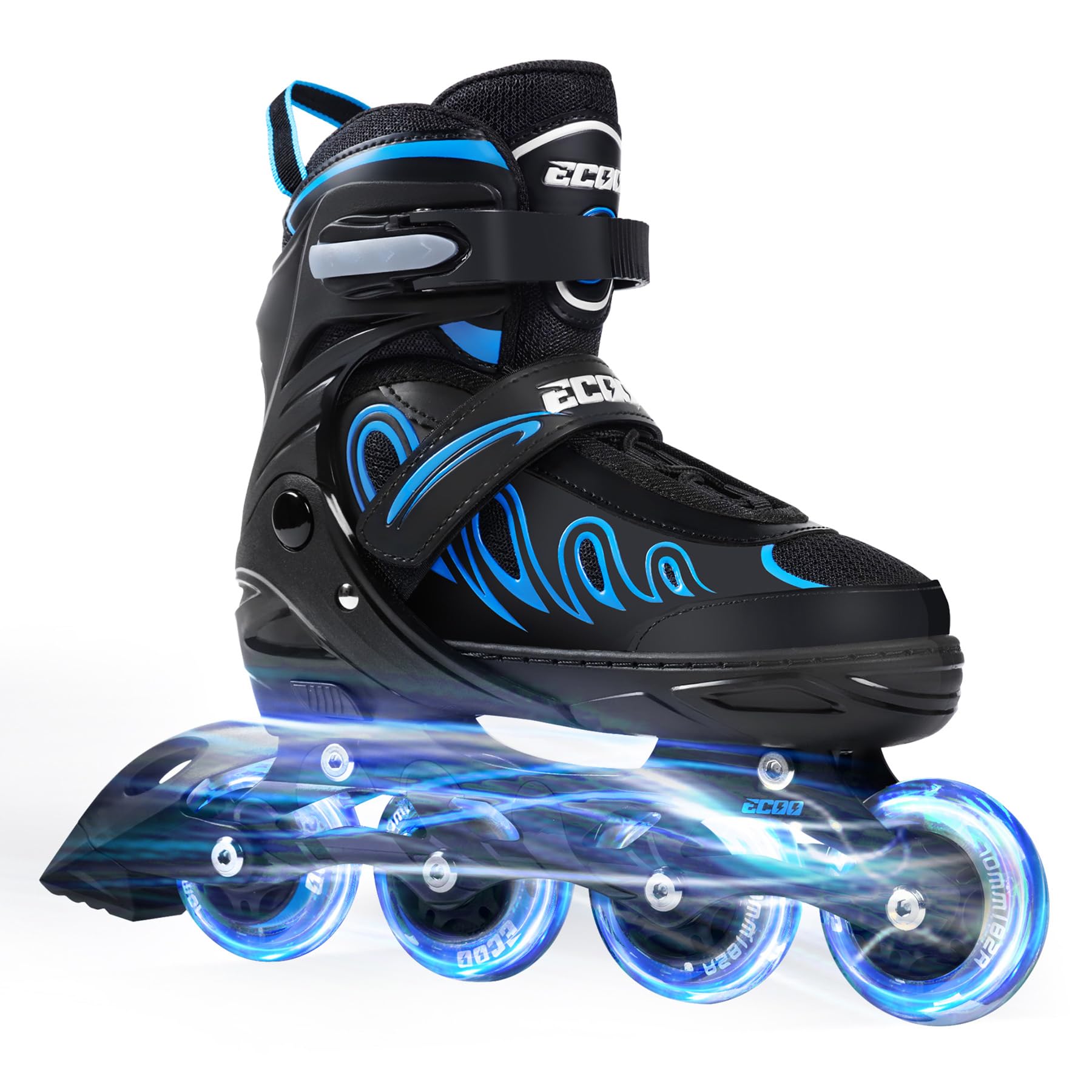 Photo 1 of ECOO Inline Skates for Girls and Boys Ages 5-8 8-12 Light up Wheels, Adjustable Size Roller Skates Blades Kids Adult Women Outdoor