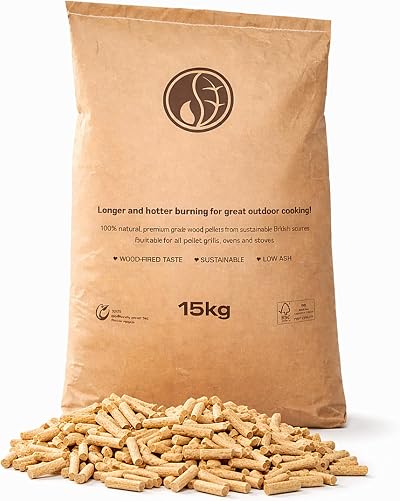 Topline Premium 15kg Pizza Oven Wood Pellets – 100% Natural Fuel