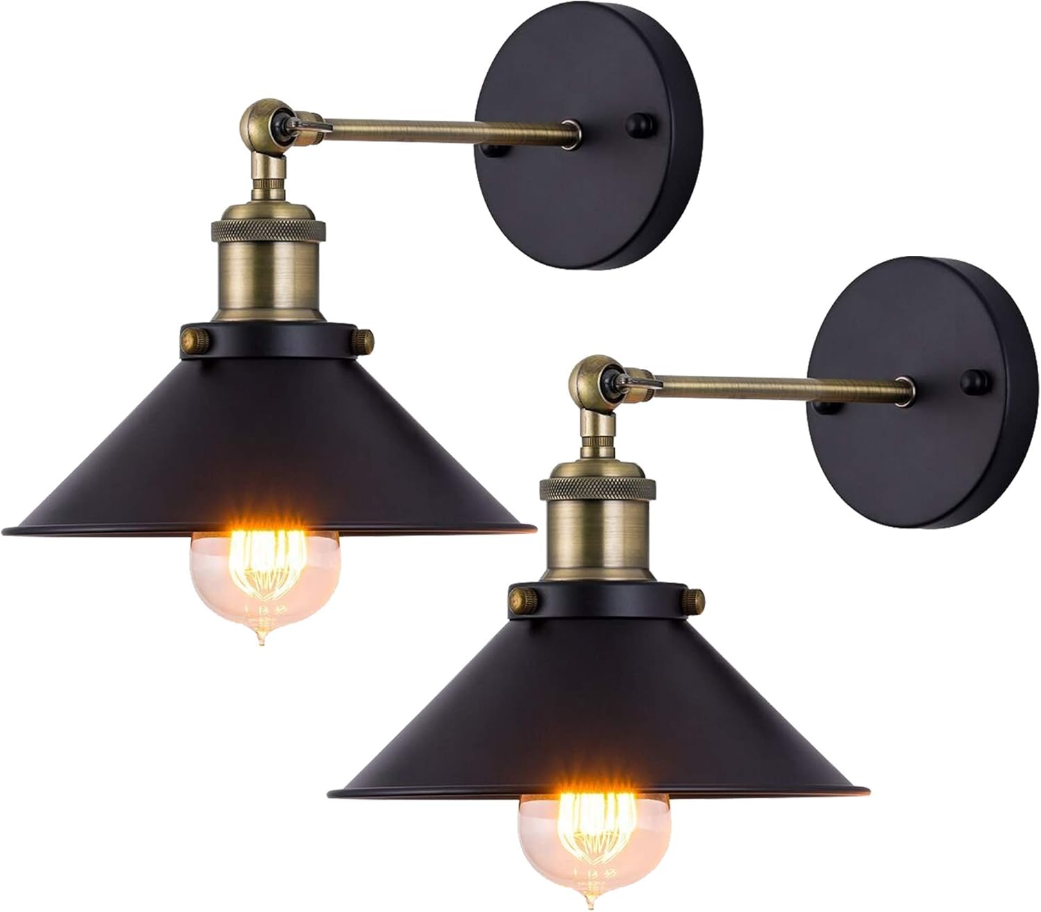 Jiguoor Vintage Industrielle Wandleuchten Wandlampe Retro Wandspot aus