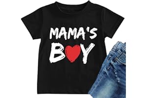 VVNTY Valentine's Day Shirts Toddler Boys Valentine T-Shirt Mommy is My Valentine Tshirt Graphic Tee Tops
