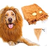 Dog Lion Mane,Gimilife Lion Mane Wig Costumes for Medium to Large Sized Dog With Ears & Tail, Fancy Lion Hair For Holiday Photo Shoots Party Festival Occasion