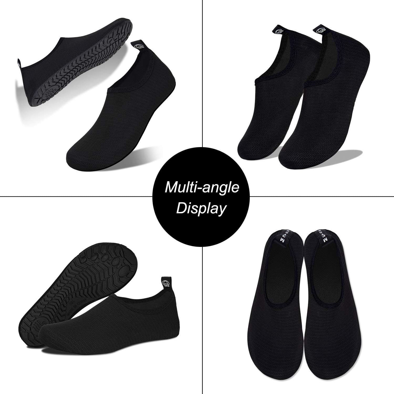  | Water Shoes for Womens Mens Barefoot Quick-Dry Aqua Socks for Beach Swim Surf Yoga Exercise New Translucent Color Soles | Water Shoes
