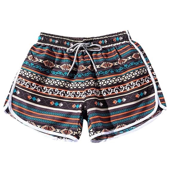 Shorts,SUCES Damen Badeshorts Badehose Kurze Schwimmhose Bunt Kante Bikinihose Bekleidung Sommer Shorts Frauen Gedruckt dünne