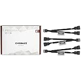 Noctua NA-SYC1 chromax.Black, 4 Pin Y-Cables for PC Fans (Black)