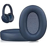 SOULWIT Earpads for Sony WH-XB900N/WH-CH710N/WH-CH720N/WH-RF400/MDR-RF895RK Headphones, Ear Pads Cushions with Soft Protein Leather, High Density Foam - Blue