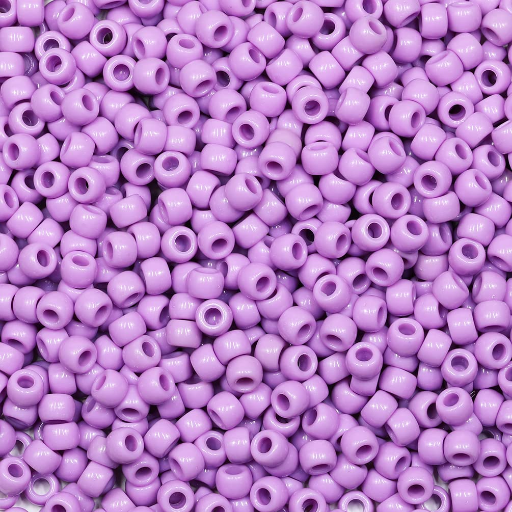 Tibaoffy Crafts Purple Beads 6x9mm,Pony Beads Total About 1000pcs — image 1