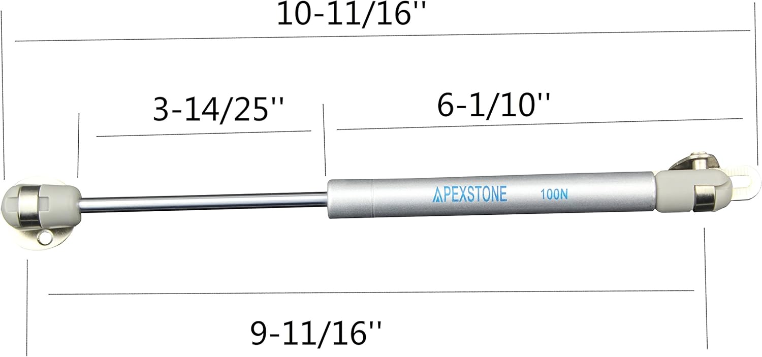 Apexstone 100N/22.5lb Gas Struts,Gas Springs,Gas Strut,Lift Support,Gas Shocks,Lid Stay,Lid Support,Set of 4: Home Improvement