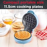 Sensio Home Mini Waffle Maker Blue Non Stick Coating 550W view 2