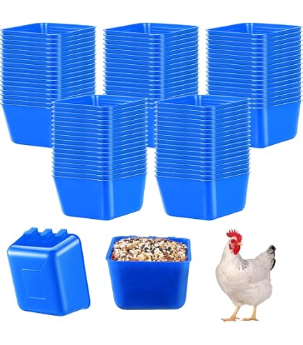 50-Pack Black 1 Pint Hanging Feed & Water Cups – For Chicken Poultry Cages