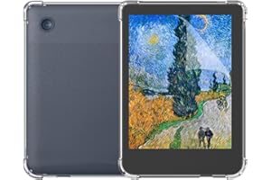 HNSBXQ Clear Case and Screen Protector for Kobo Clara Colour/BW/Clara Color/Clara 2E Rakuten Ereader 6 Inch Reader Accessories, TPU Back Cover Soft with Thin Slim Anti Glare Matte Screen Guard