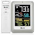 Wireless Weather Stations, with 330ft Range Sensor and Adjustable Backlight Inside Outside Monitor (Colorful)