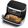 Ninja Foodi 6-in-1 DualZone FlexBasket Air Fryer w/7-QT MegaZone & Basket Divider, Full Meals, Smart Finish Cook 2 Foods 2 Wa