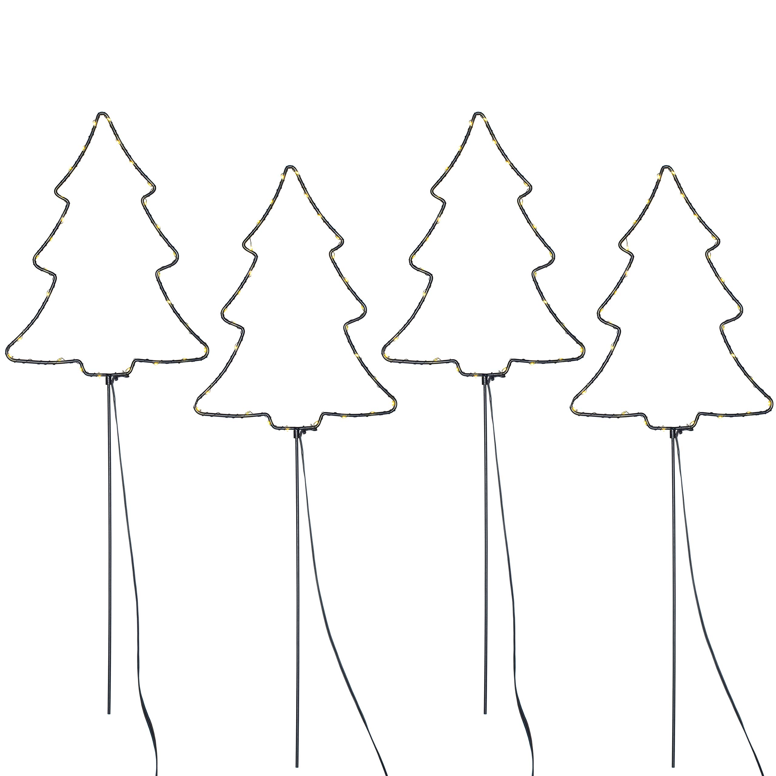 WeRChristmas Christmas Tree Pathway Garden Stake Decorations, Warm White, 70 cm