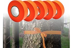Hunting Trail Marking Ribbons - Field Flagging Tape for Shoot, Trees, Hiking Boundaries Hazardous Areas Tools, 98Ft Long, 5 R