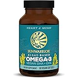 Sunwarrior Vegan Omega 3 DHA & EPA Supplement Algal Oil Preferred Alternative to Fish Oil Supports Brain Eye Joint & Heart He