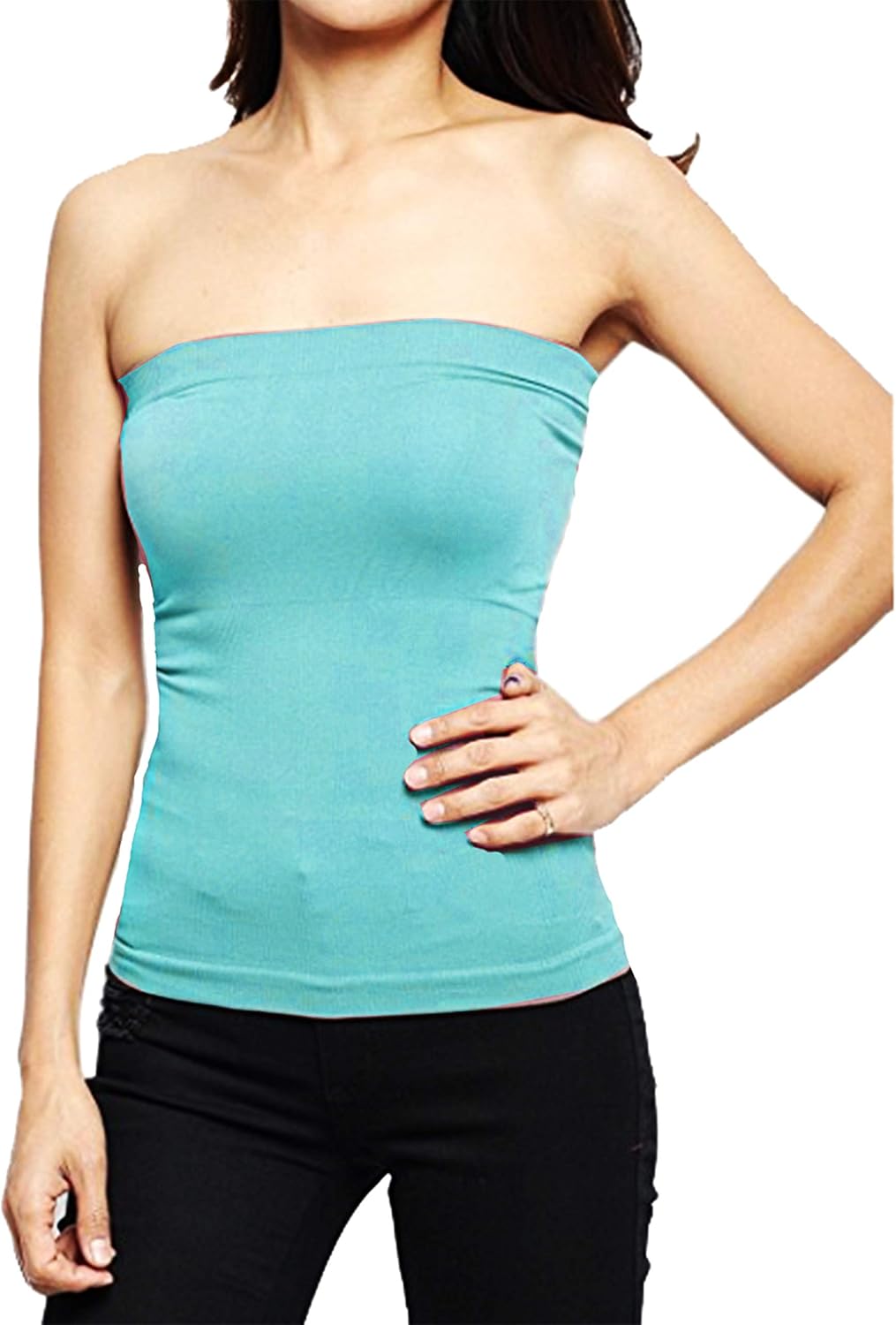 plain white tube top