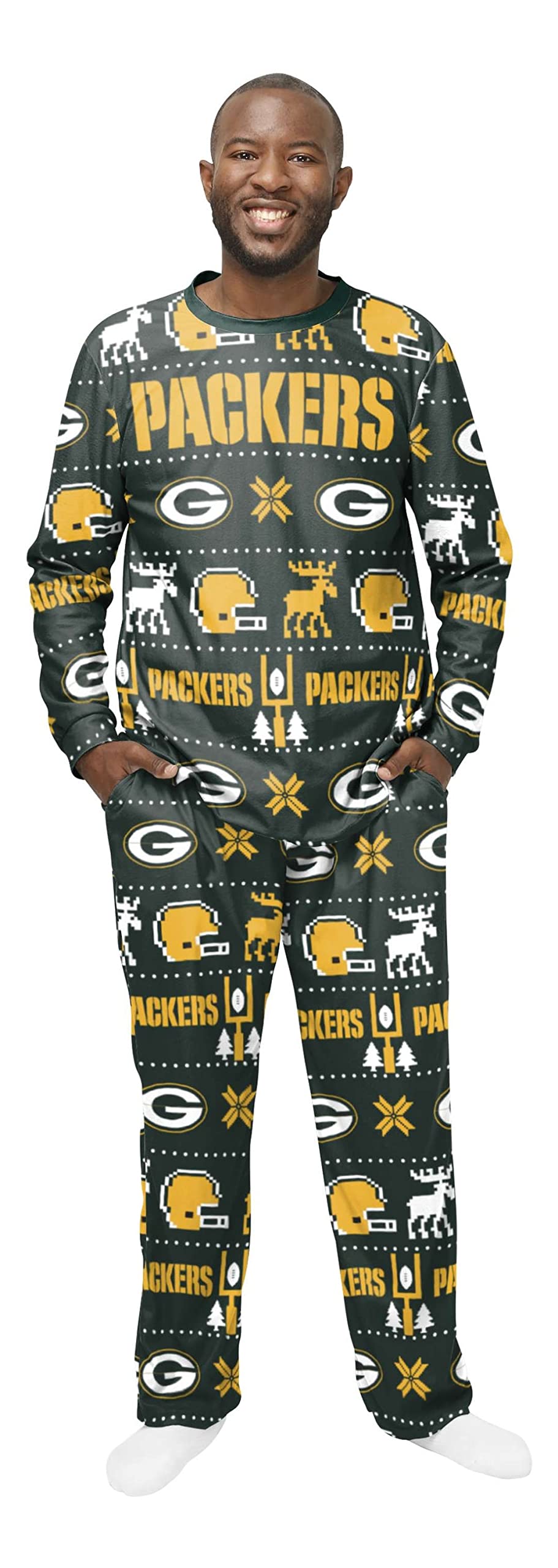 Green Bay Packers NFL Ugly Pyjamas Christmas (L)